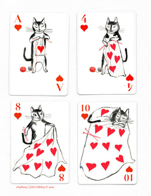 Playing Cards with a Cat Theme-Amuse your friends and enjoy your card games even more with delightful cat themed playing cards.
