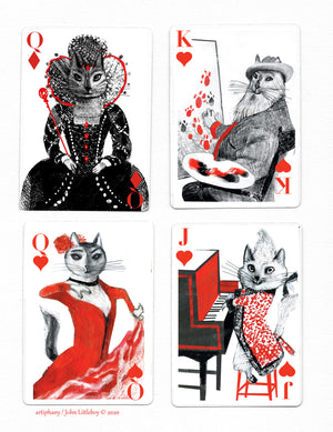 Playing Cards with a Cat Theme-Amuse your friends and enjoy your card games even more with delightful cat themed playing cards.