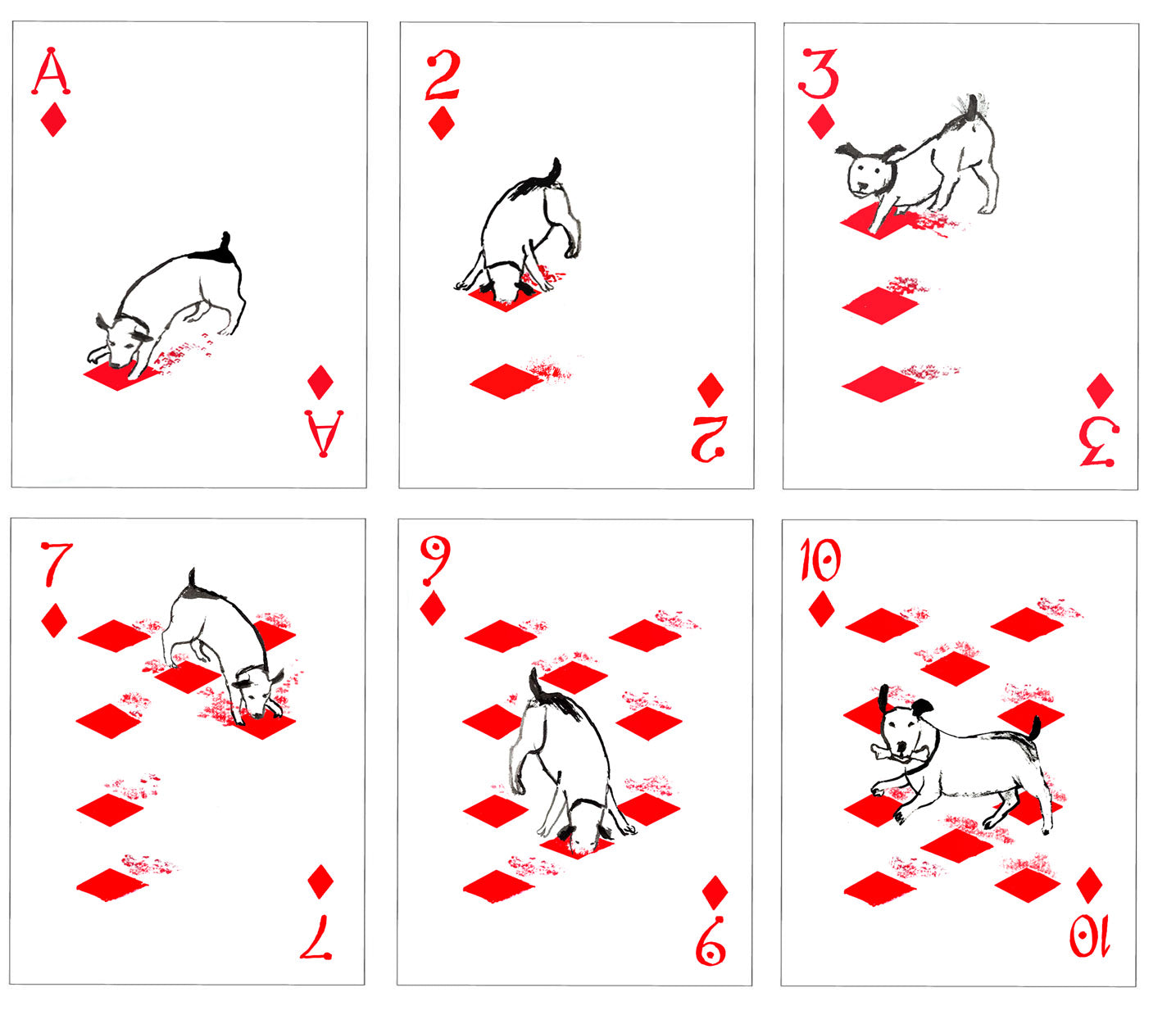 Playing cards with a Dog theme-Amuse your friends and enjoy your card games even more with fun dog themed playing cards.