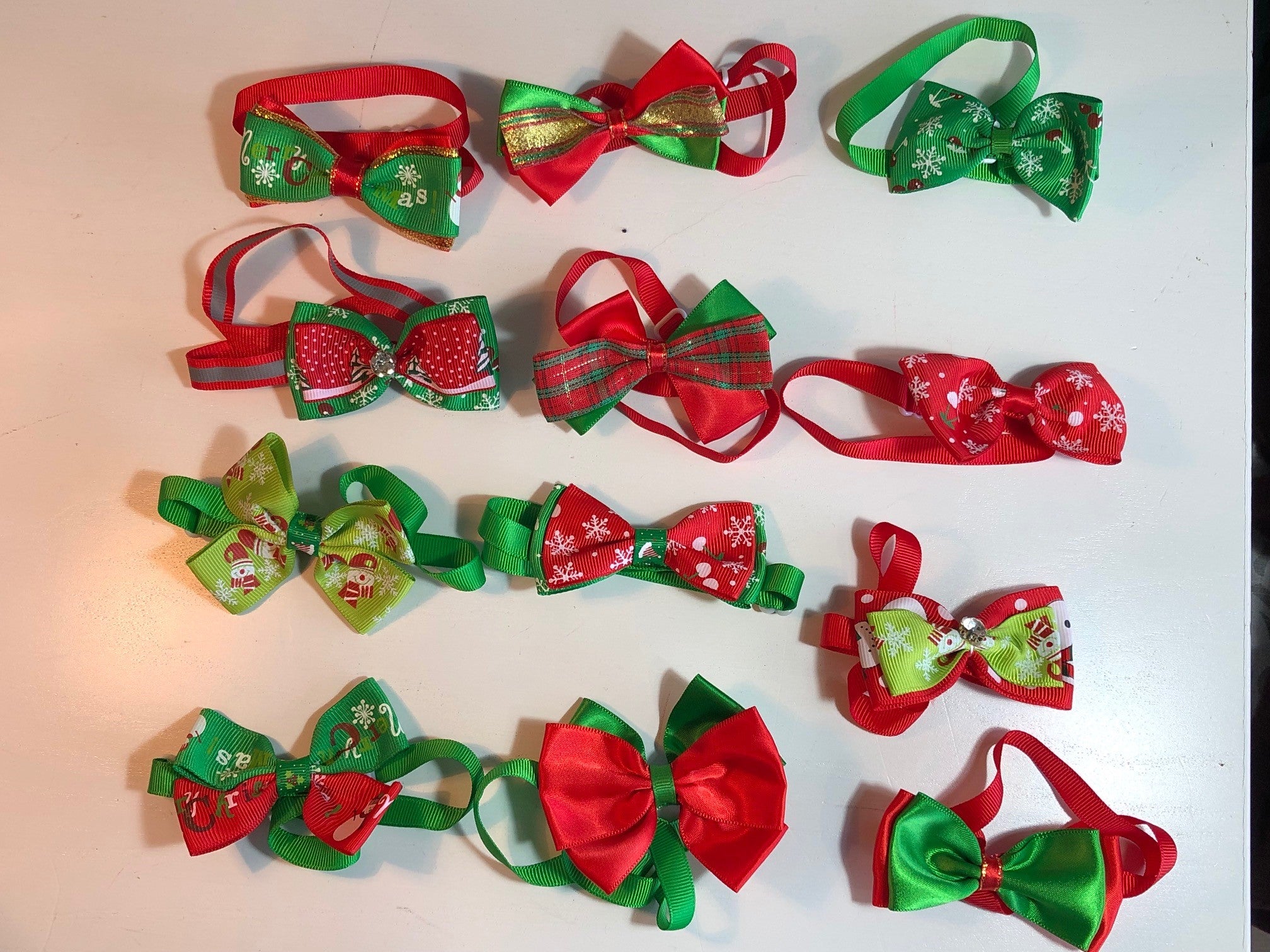 Pet Christmas Bow Ties-have your pampered pet join in the Christmas festivities, without needing to wear a whole outfit. (Teddy not included).