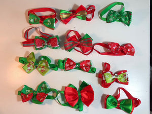 Pet Christmas Bow Ties-have your pampered pet join in the Christmas festivities, without needing to wear a whole outfit. (Teddy not included).