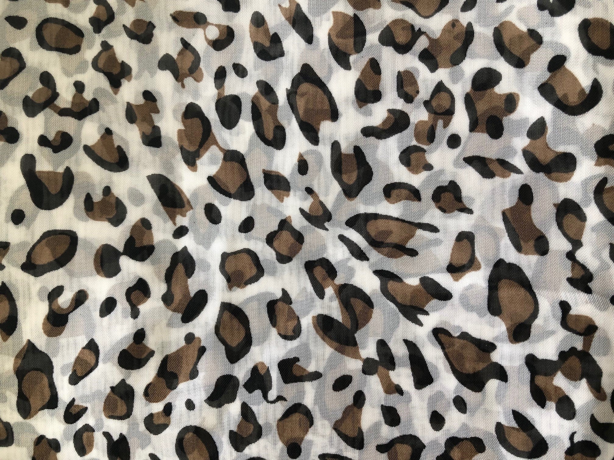 Sarong - White base chocolate leopard print