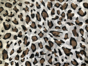 Sarong - White base chocolate leopard print