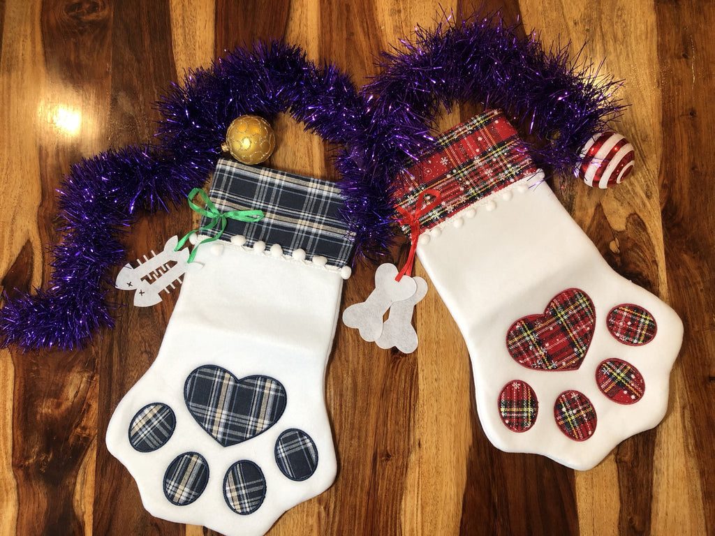 Pet Christmas Stockings- for the pampered pet in your family. (contents not included)