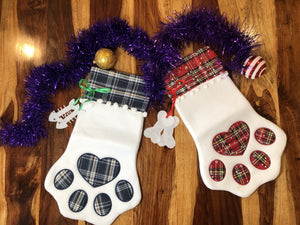 Pet Christmas Stockings- for the pampered pet in your family. (contents not included)